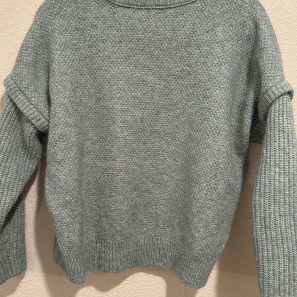 Madewell Green Sweater Chunky Knit Pull Over Alpaca Blend Small - Picture 2 of 6
